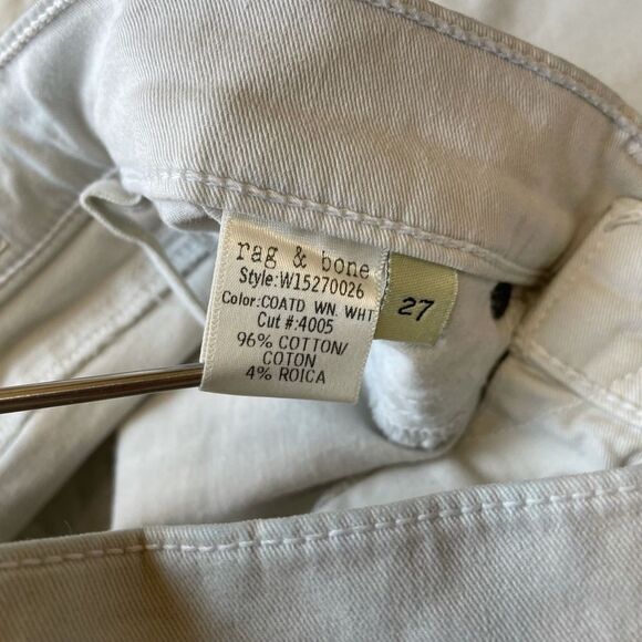 Rag & Bone Cream Moto Zipper Capri - Women’s 27 - Picture 6 of 9